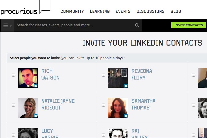 Invite your LinkedIn contacts