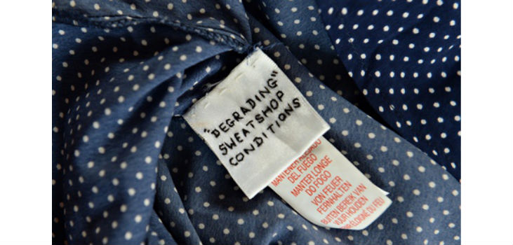 This cry for help was found sewed into a Primark garment earlier this week.