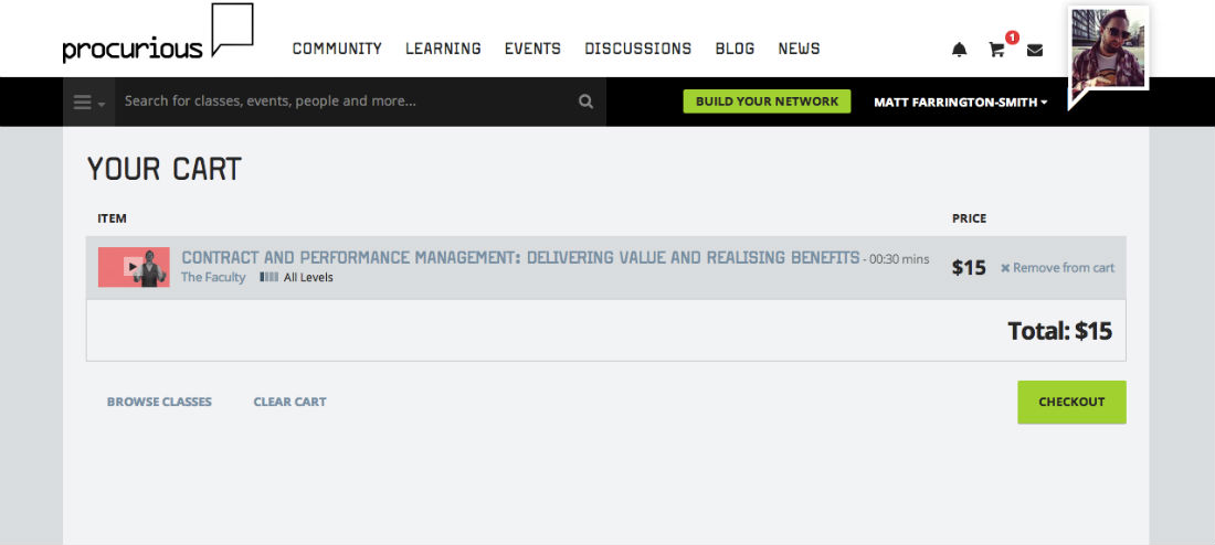 Purchasing lessons on Procurious