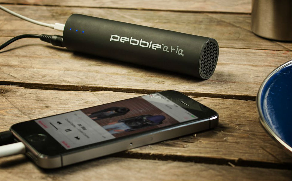 Portable Pebble Charger and Speaker